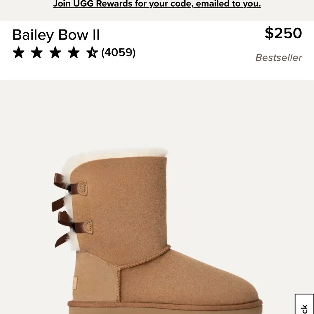 UGG Cream Shearling Lined Footwear